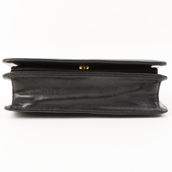 DIOR Logo Plate Metal Clasp Pocket Shoulder Bag Black - Picture 12 of 16